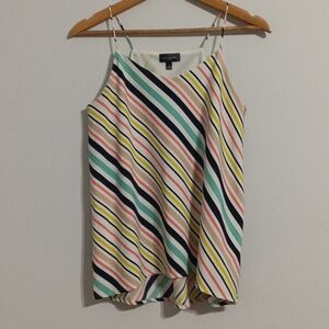 THE Limited Women's Small Striped Spaghetti Strap Top